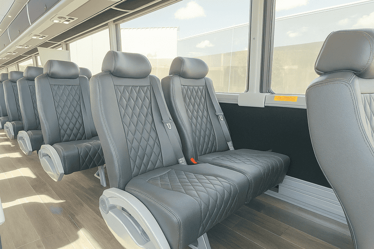 interior of Charter Bus Rental Warner Robins charter bus